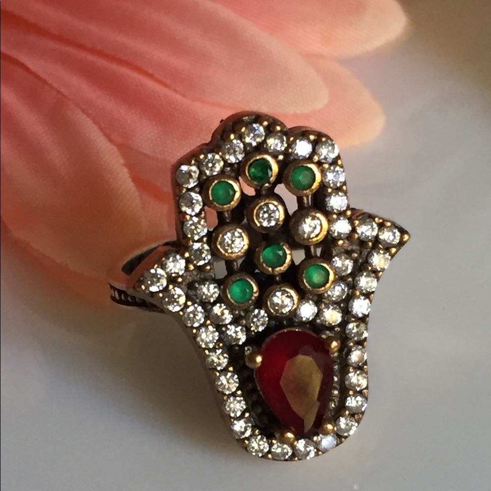 Vintage sterling silver ring hansa design